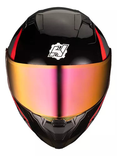 Casco Abatible Hax Amatista Wind Rojo Brillante